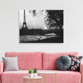 -Frankrijk zonsondergang Eiffeltoren Canvas Afdruk (Insitu (Woonkamer))