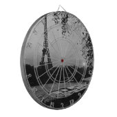 -Frankrijk zonsondergang Eiffeltoren Dartbord (Voorkant Links)