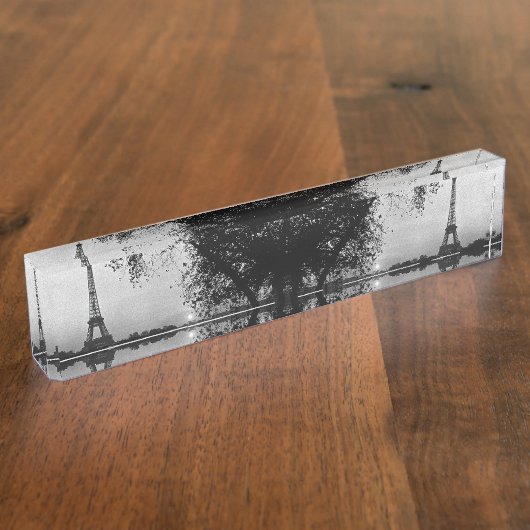 -Frankrijk zonsondergang Eiffeltoren Naambordje (Zijkant)