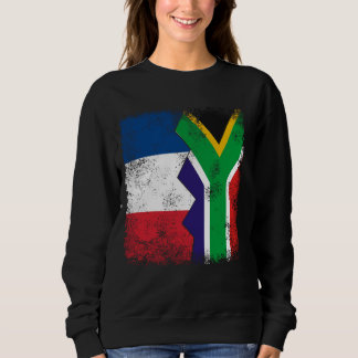 Frankrijk Zuid-Afrika vlaggen half Zuid-Afrikaans Trui