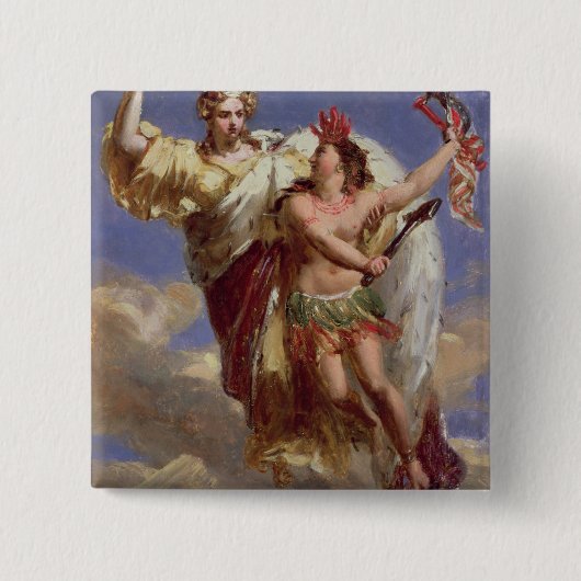 Frankrijk Zuid-Amerika Vierkante Button 5,1 Cm (Voorkant)