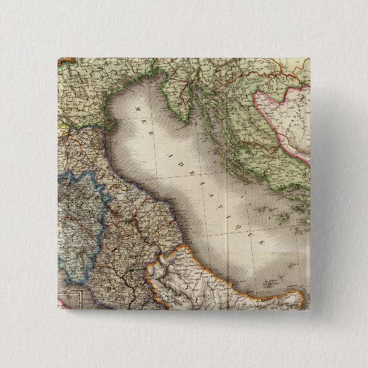 Frankrijk - Zuidoost Vierkante Button 5,1 Cm (Voorkant)