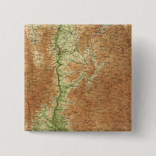 Frankrijk zuidoostelijke sectie Corsica Marseille Vierkante Button 5,1 Cm