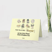 Franks heel erg bedankt Grappige Cartoon Kaart (Achterkant)