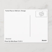 Franks Pizza op Belmont,  Chicago Neon Sign Briefkaart (Achterkant)