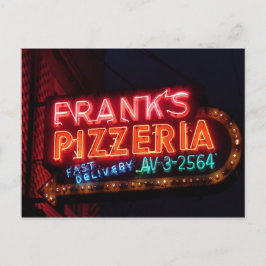 Franks Pizza op Belmont, Chicago Neon Sign Briefkaart