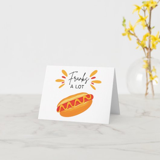 Franks veel - Pun bedankje Kaart (Gele Bloem)