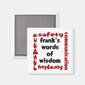 Frank's woord van wijsheid magneet (Voorkant / Achterkant)