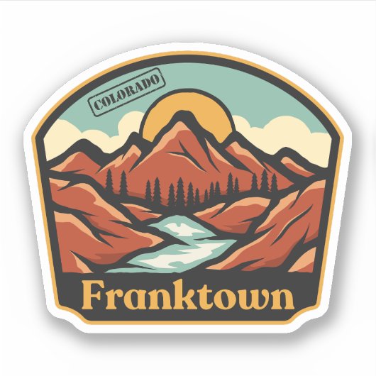 Franktown, Colorado Sticker (Voorkant)