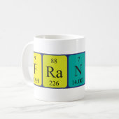 Franky periodieke lijstnaam mok (Voorkant links)