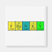 Franky periodieke table name magnet (Voorkant)