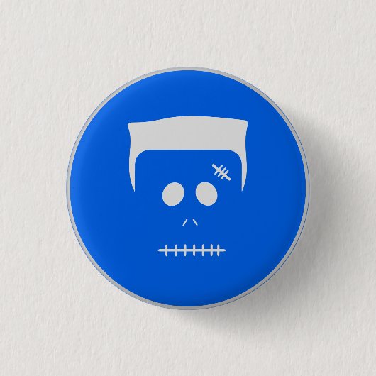 Franky Zombie Logo Ronde Button 3,2 Cm (Voorkant)
