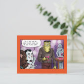 Franky's Face Lift Halloween Briefkaart (Staand voorkant)