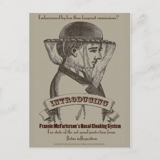 Frannie McFarterson's Nasal Cloaking System Briefkaart (Voorkant)