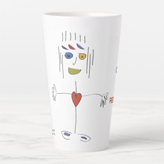 'Frannie' - Open voor het ontvangen van Latte Mok (Voorkant)