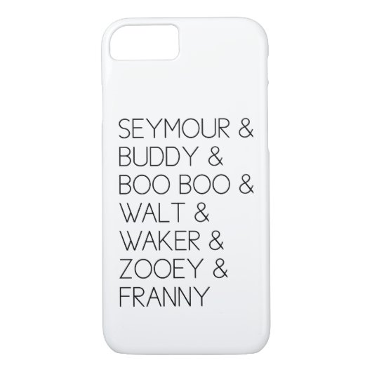 Franny Zooey Glass Family iPhone 7 hoesje (Achterkant)