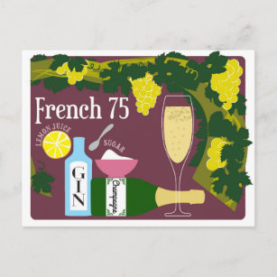 Frans 75 Champagne Cocktail Briefkaart