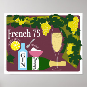 Frans 75 Champagne Cocktail Poster