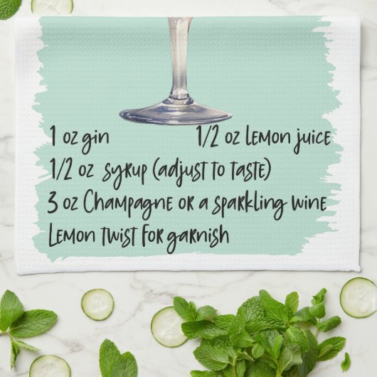 Frans 75 Cocktail Recipe Theedoek (Gevouwen)