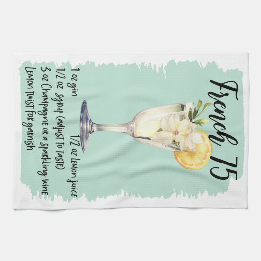 Frans 75 Cocktail Recipe Theedoek (Horizontaal)