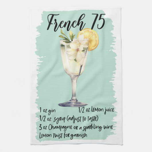 Frans 75 Cocktail Recipe Theedoek (Verticaal)