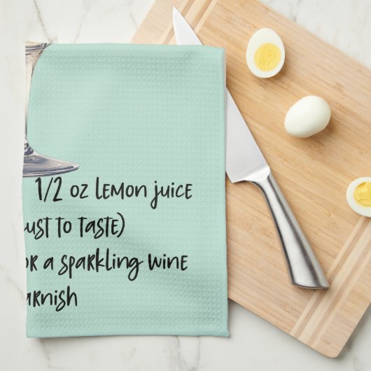 Frans 75 Cocktail Recipe Theedoek (Quarter Fold)