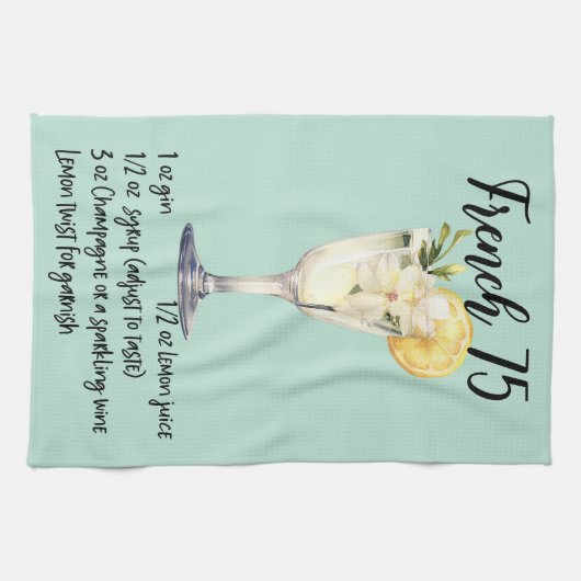 Frans 75 Cocktail Recipe Theedoek (Horizontaal)