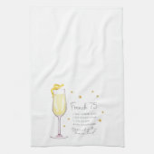 Frans 75 Mix Drink Vakantie Kerstrecept Theedoek (Verticaal)