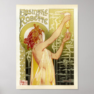  Frans Adverteren Absinthe Robette Lady Poster