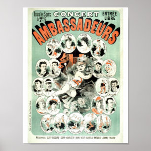 Frans Adverteren concert Show 1881 Poster