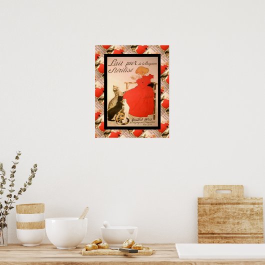 -Frans adverteren, Lait Pur Poster (Keuken)