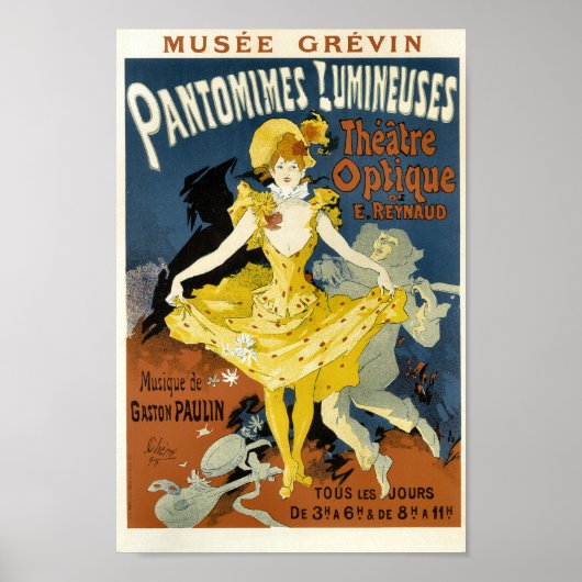  Frans Adverteren Pantomimes Lumineuses Poster (Voorkant)