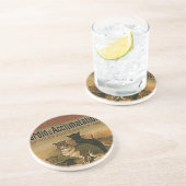  Frans Advertisement - katten Zandsteen Onderzetter (Zijkant)