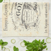  Frans Afbeelding op keukenafval en keukenafval Theedoek (Gevouwen)