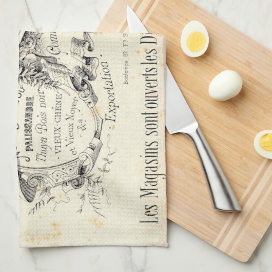  Frans Afbeelding op keukenafval en keukenafval Theedoek (Quarter Fold)
