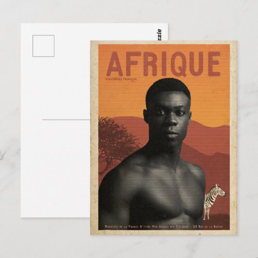 Frans-Afrikaanse reizen Briefkaart (Voorkant / Achterkant)