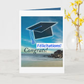 frans Afstuderen Kaart / "félicitations" (Gele Bloem)