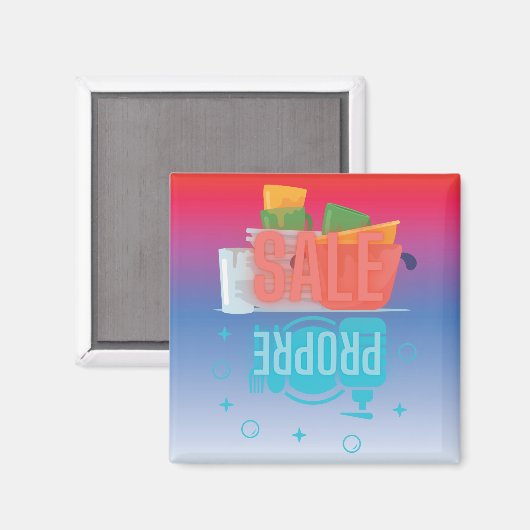 Frans afwasmachine "Propre-Sale" Magneet (Voorkant / Achterkant)