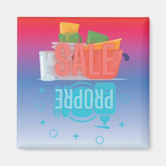 Frans afwasmachine "Propre-Sale" Magneet (Voorkant)