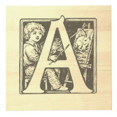  Frans Alfabet "ABC" Wooden Block Kubus (Voorkant)