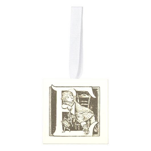 Frans alfabet blok Ornament set "E" (Voorkant)