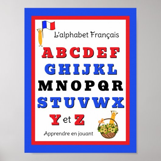 Frans Alfabet Kinderen Poster (Voorkant)
