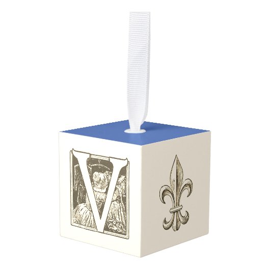  Frans alfabet Ornament Set "V" (Voorkant hoekig)