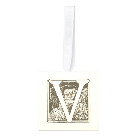  Frans alfabet Ornament Set "V" (Voorkant)