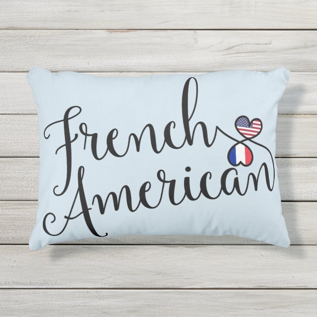 Frans - Amerikaans binnenste - hartsaccent Pillow Buitenkussen (Voorkant)
