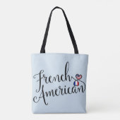 Frans-Amerikaanse getwind harten-grocery-tas Tote Bag (Achterkant)