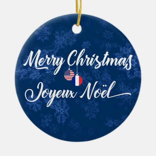 Frans-Amerikaanse vakantieoord, Joyeux Noel Keramisch Ornament (Voorkant)