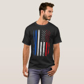 Frans - Amerikaanse vlag Frankrijk Amerika Priorit T-shirt (Voorkant volledig)