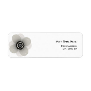 Frans Anemone adreslabel Etiket