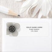 Frans Anemone bruiloft adres label (Insitu)